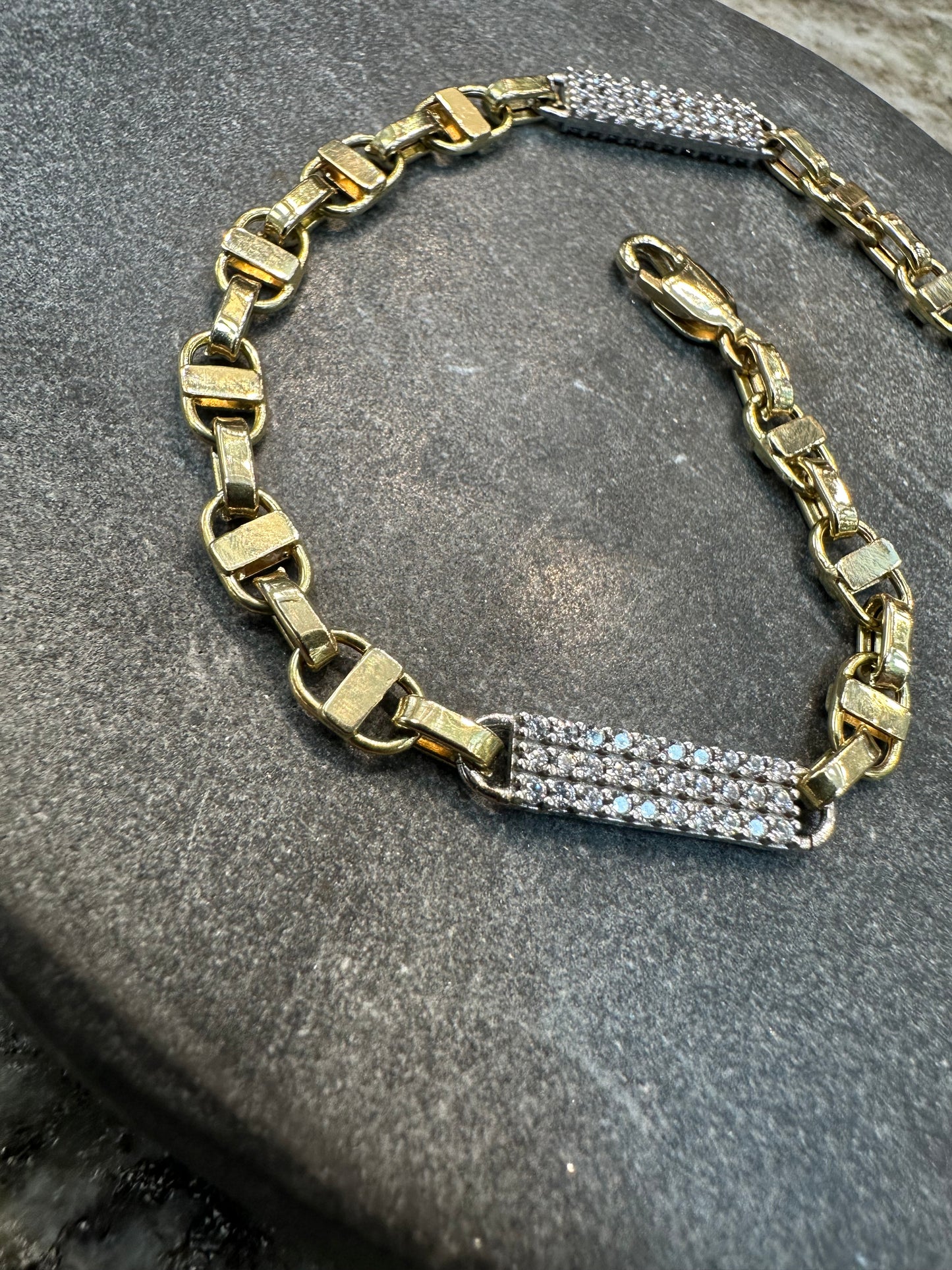 Prachtige 14K Gouden Kingsly Armband – 20 cm | 4,5 mm | Iced met Zirkonia