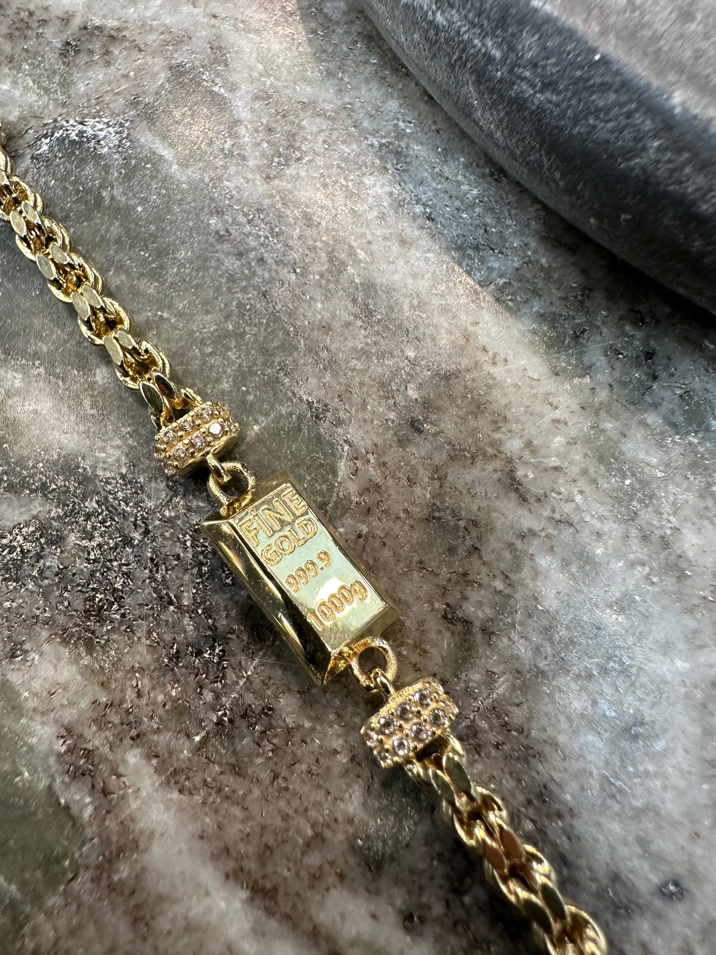 14K Gouden Fine Gold Armband