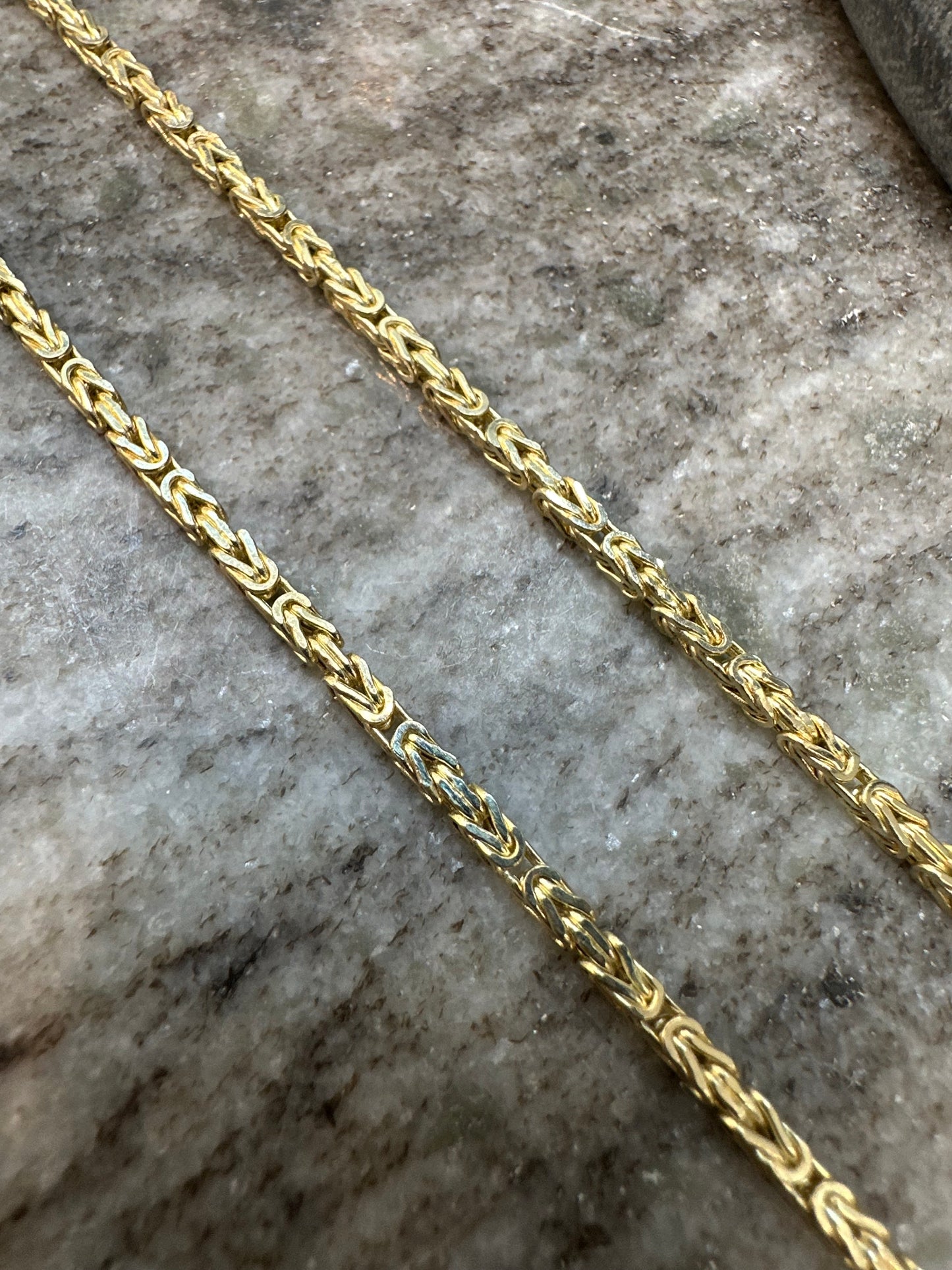 Prachtige 14K Gouden Byzantijnse Koningsketting | 2,5 mm | Elegant & Sterk