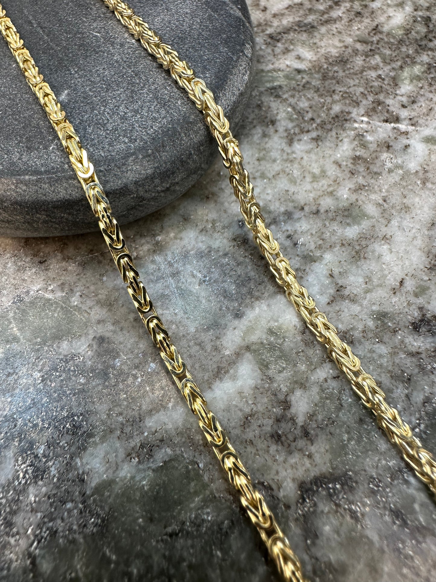 Prachtige 14K Gouden Byzantijnse Koningsketting | 2,5 mm | Elegant & Sterk