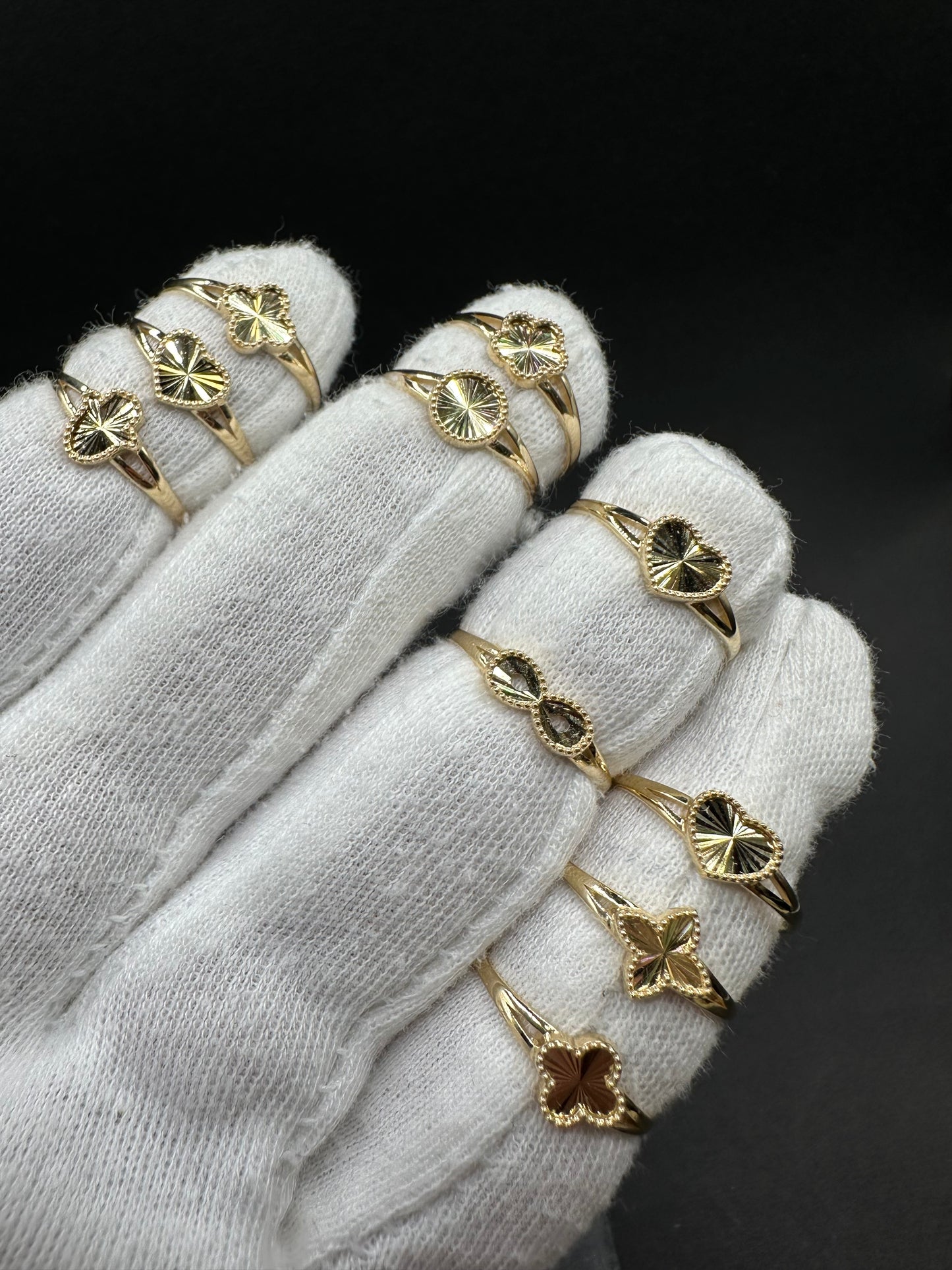 14K Gouden Diverse Damesringen – Maat 17