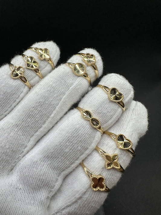 14K Gouden Diverse Damesringen – Maat 17