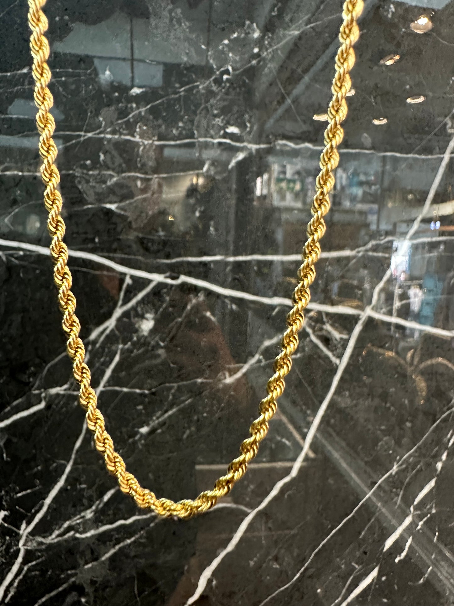 14K Gouden Rope Chain – 2,7 mm | 61 cm – Tijdloze Klasse met Subtiele Glans