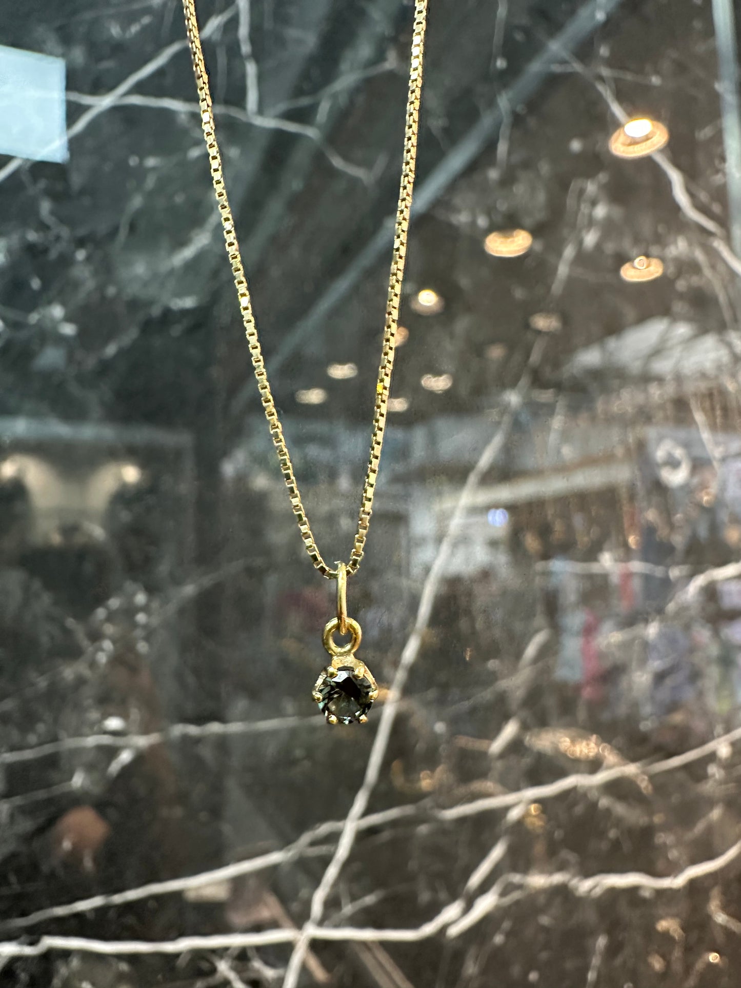 14K Gouden Venetiaanse Ketting met Saffier Hanger – Fijn, Elegant & Tijdloos