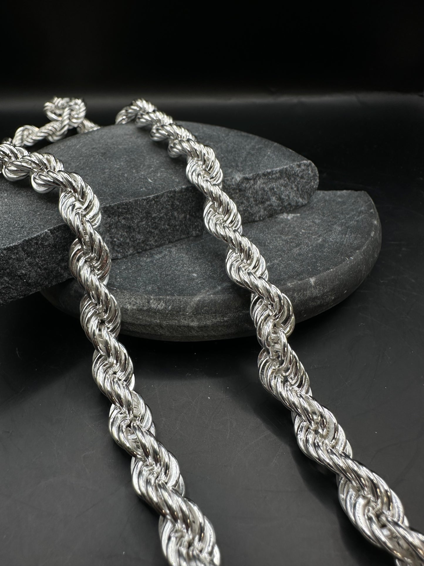 925 Zilveren Rope Chain – 8 mm – 70 cm