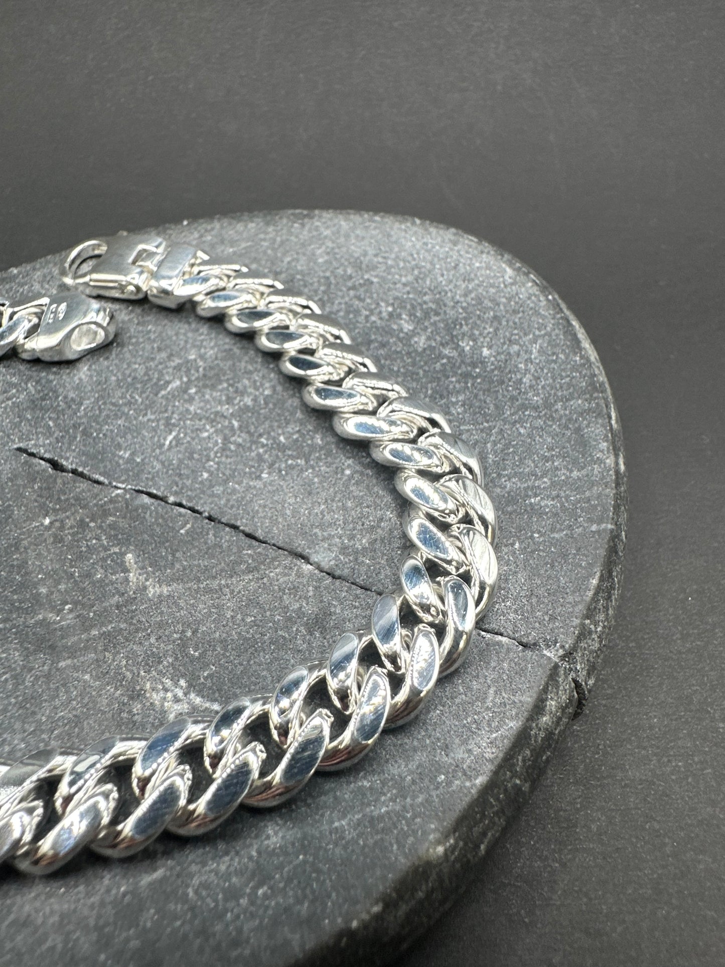 925 Zilveren Massieve Miami Cuban Link Armband – 21 cm