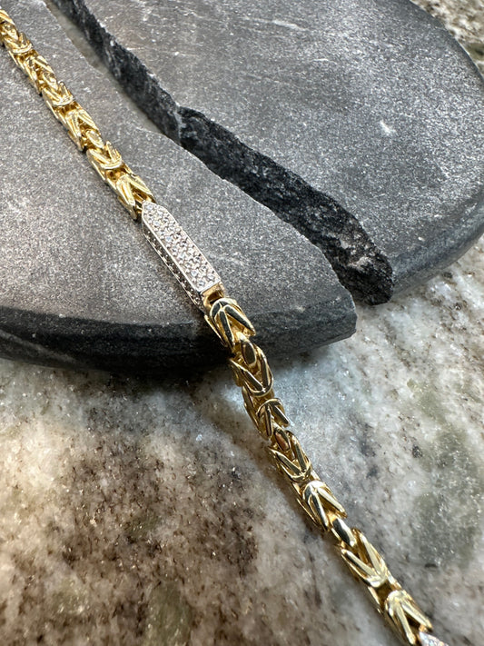 14K Gouden Koningsarmband met Zirkonia – 20,5 cm | 3,2 mm | Luxe & Elegant