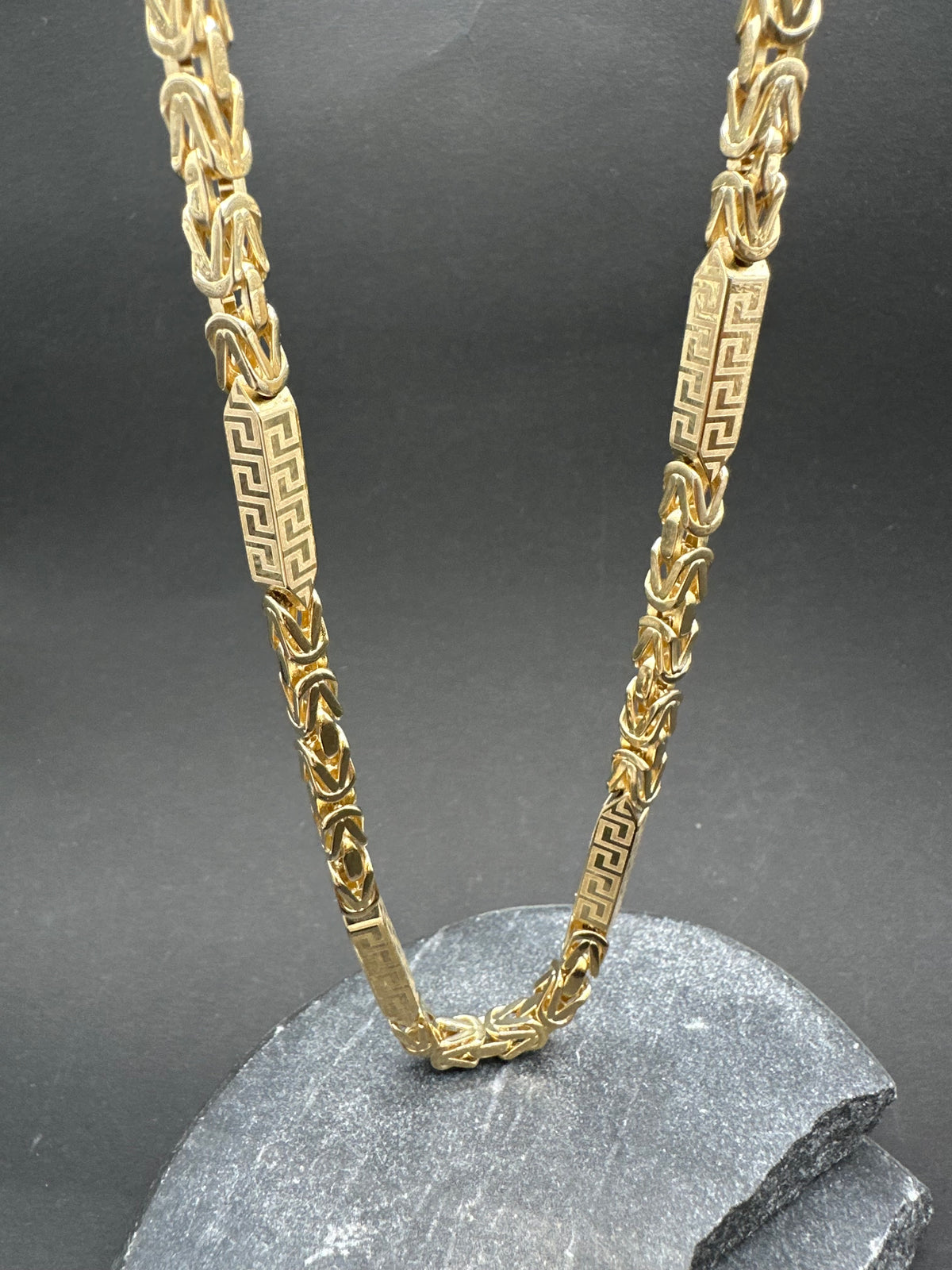 14K Gouden Koningsketting met Meandros Bewerking