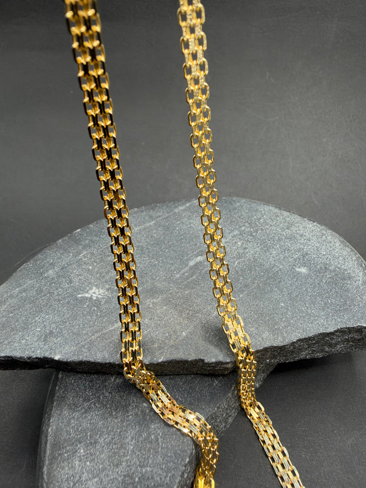 14K Gouden Massieve Bismarck Collier – 51 cm – 4,5 mm – Unisex