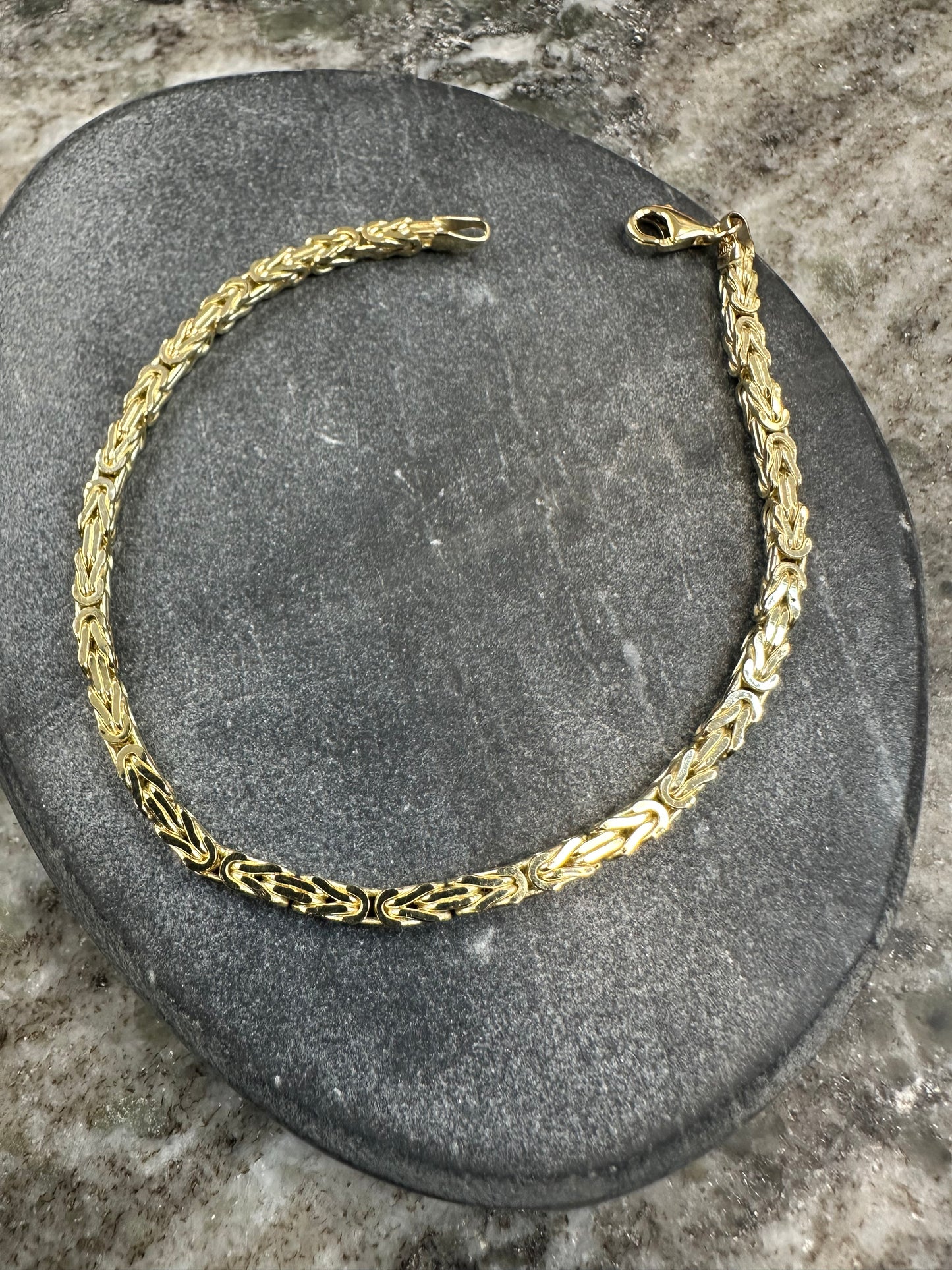 Prachtige 14K Gouden Byzantijnse Koningsarmband – 3 mm Luxe & Tijdloos