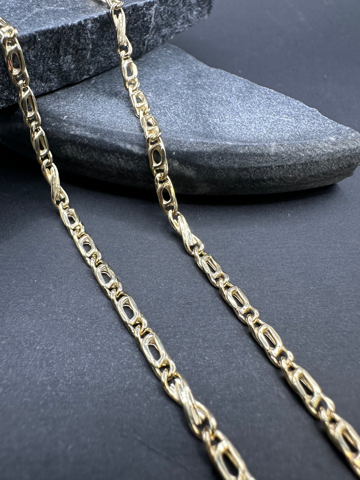 14K Gouden Fantasy Ketting met Valkenoog Schakel – 60 cm