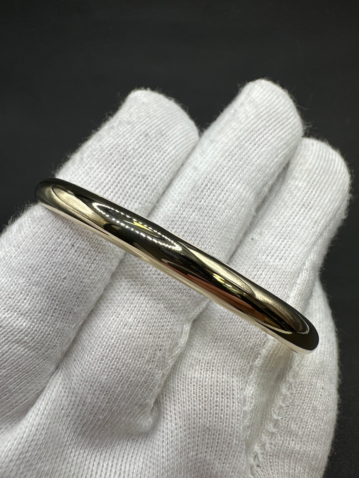 14K Gouden Moderne Gladde Slavenarmband met Structuur – 61,1 mm – 6,1 mm