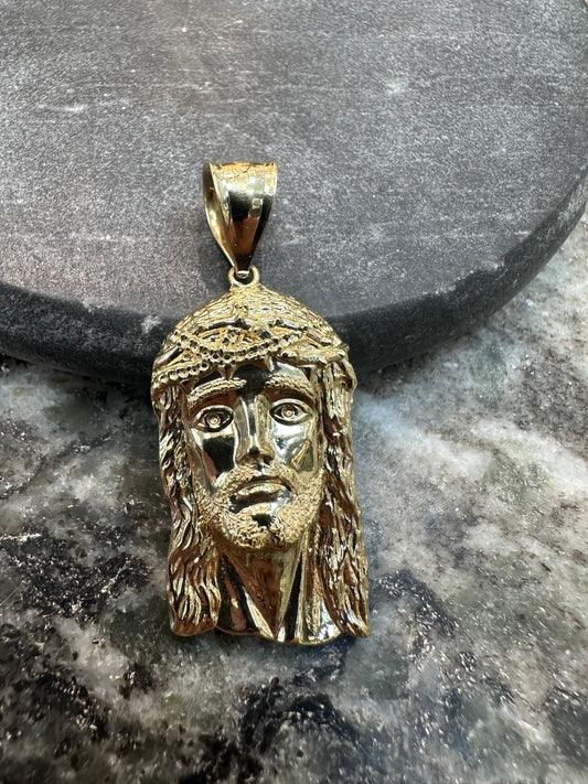 14K Gouden Jesus Piece Hanger