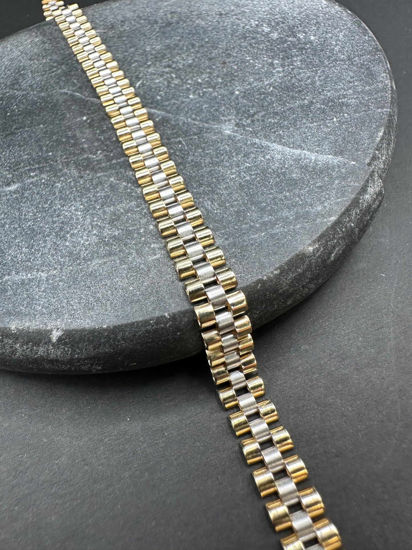 14K Gouden Bicolor President Armband – 20 cm