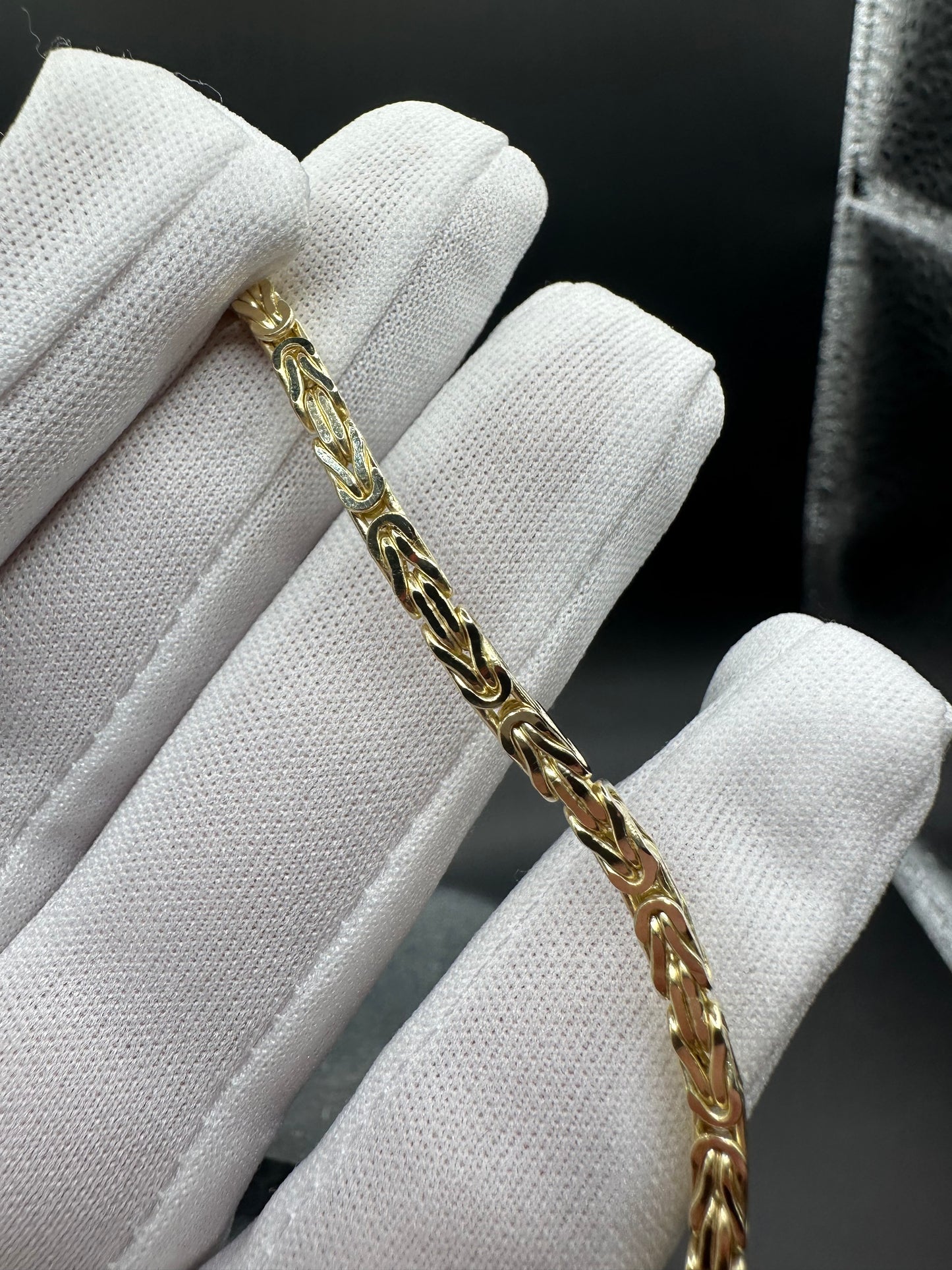 Prachtige 14K Gouden Byzantijnse Koningsarmband – 3 mm Luxe & Tijdloos