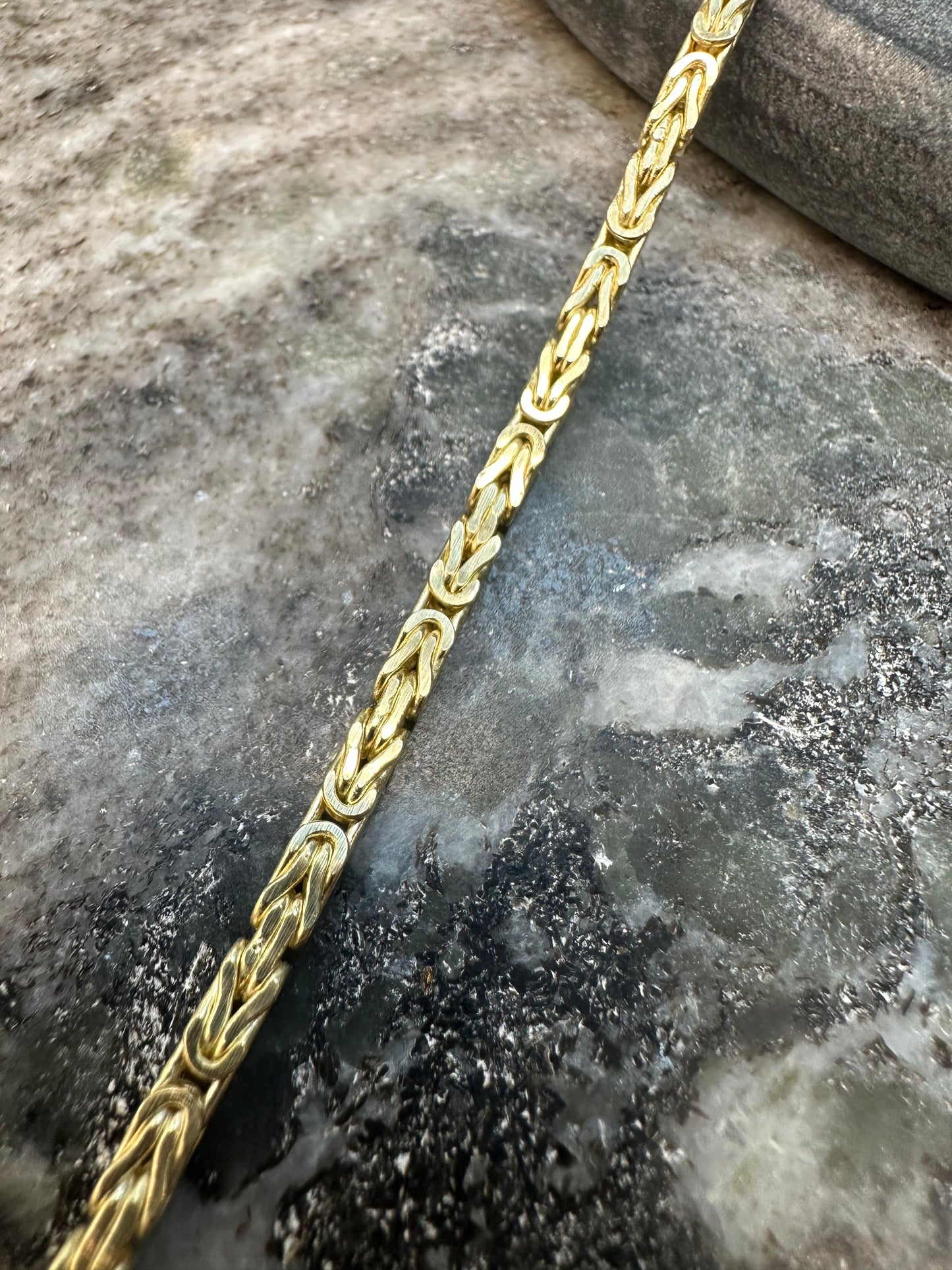 Prachtige 14K Gouden Byzantijnse Koningsketting | 3 mm