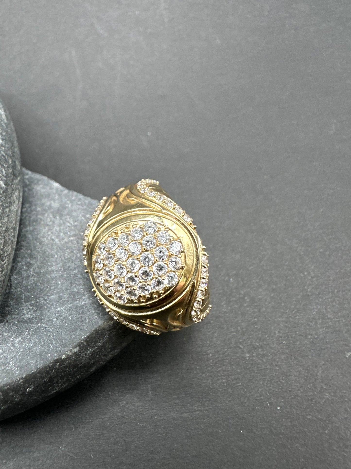 14K Gouden Toto Ring met Zirkonia – Maat 20