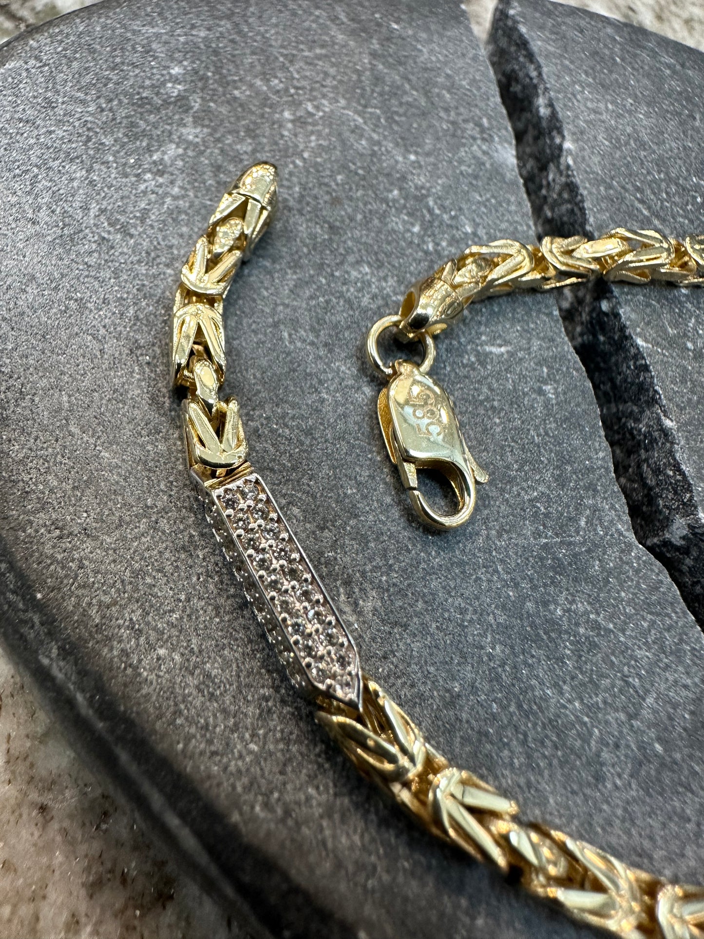 14K Gouden Koningsarmband met Zirkonia – 20,5 cm | 3,2 mm | Luxe & Elegant