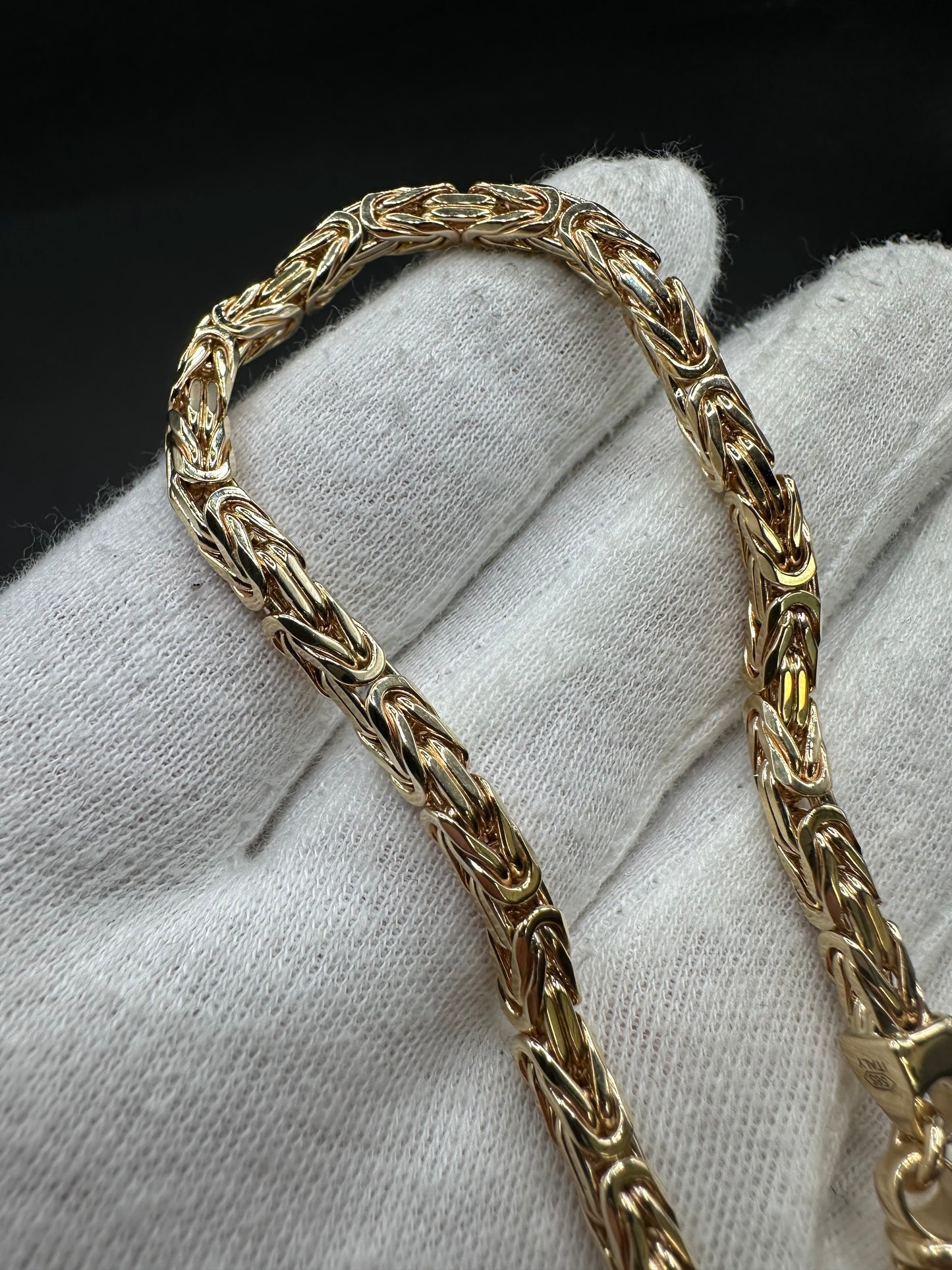 14K Gouden Massieve Koningsarmband – 4,1 mm – 22 cm