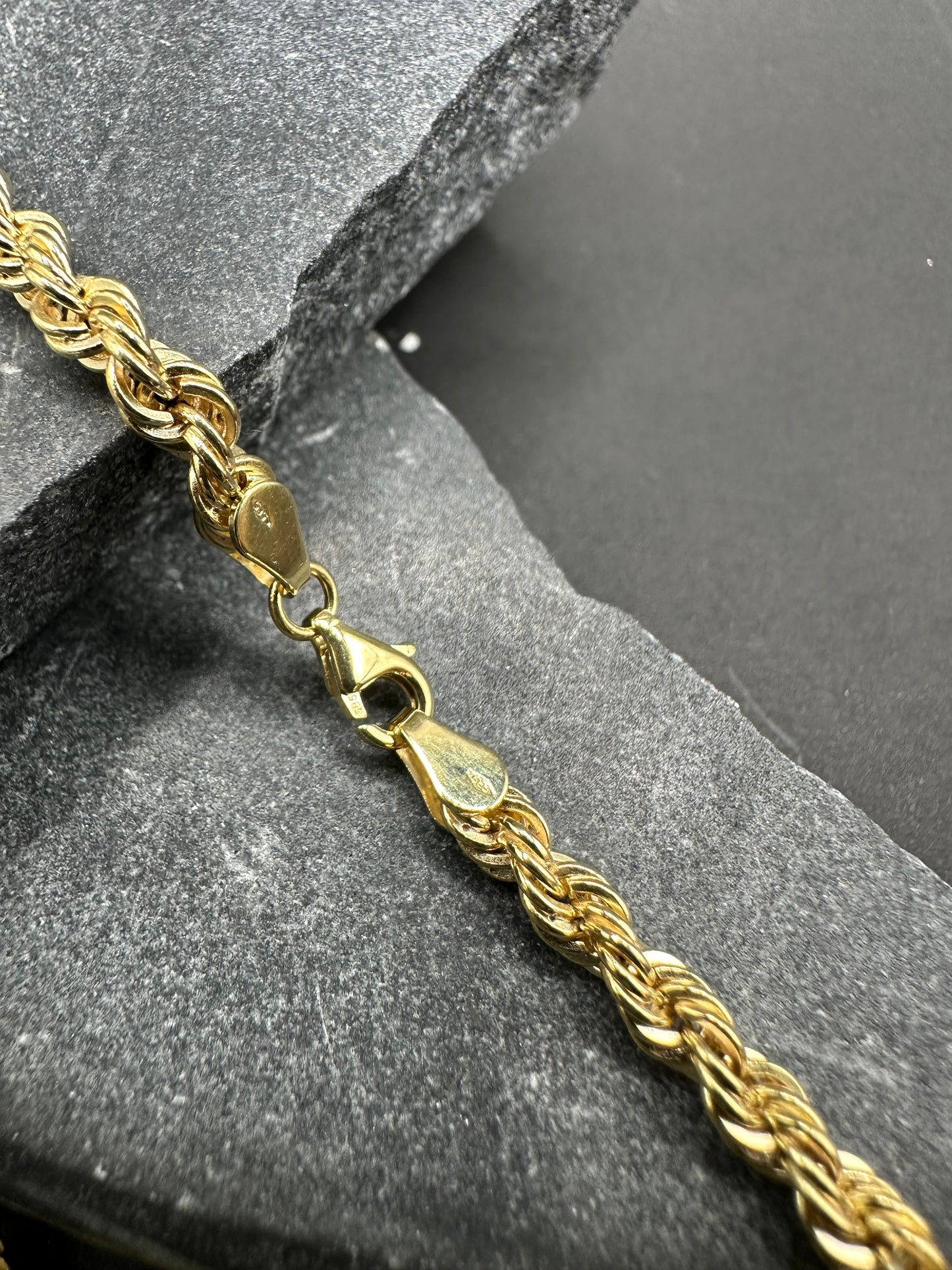 14k gouden rope chain 70 cm 3,8 mm