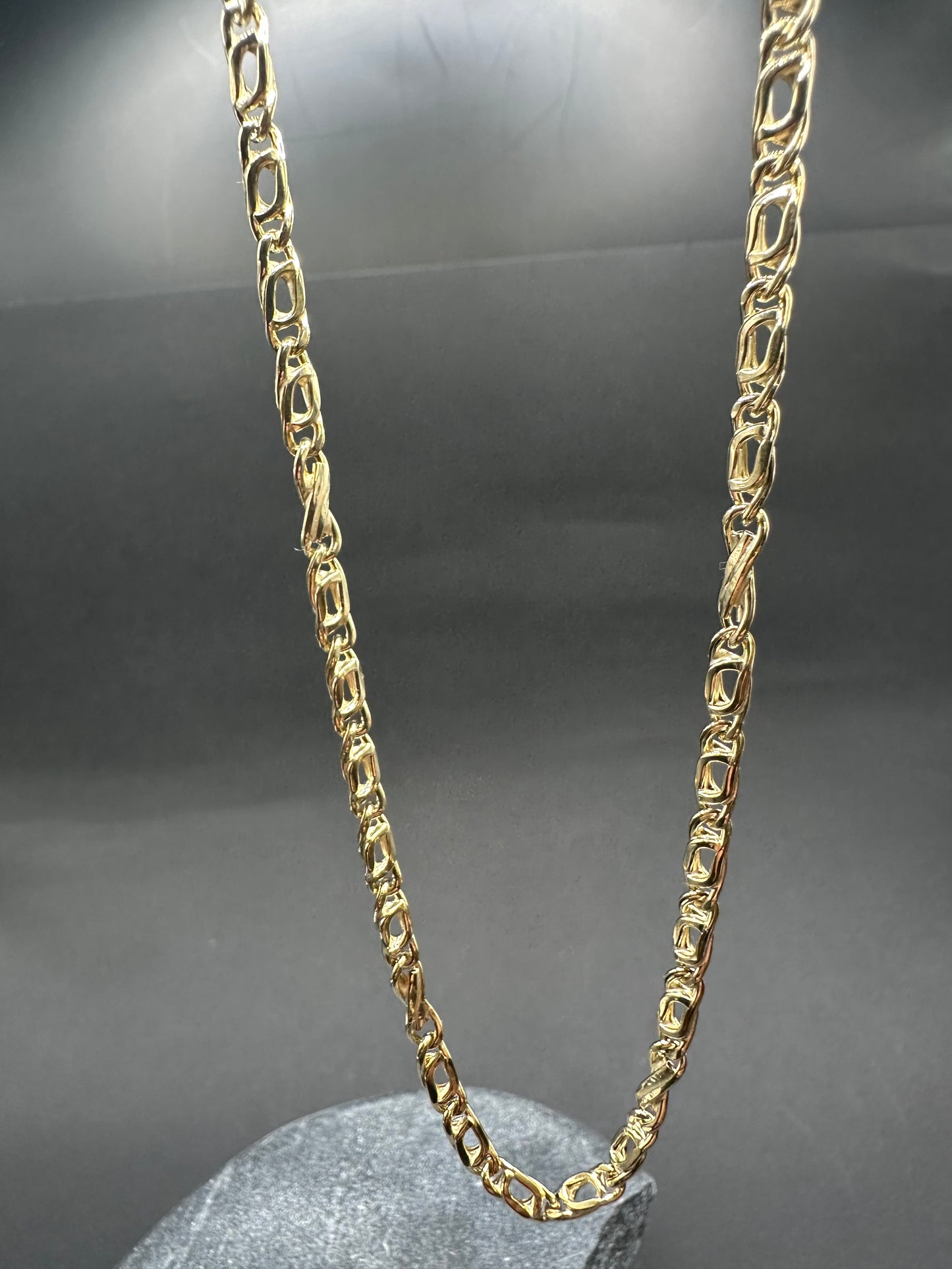 14K Gouden Fantasy Ketting met Valkenoog Schakel – 60 cm