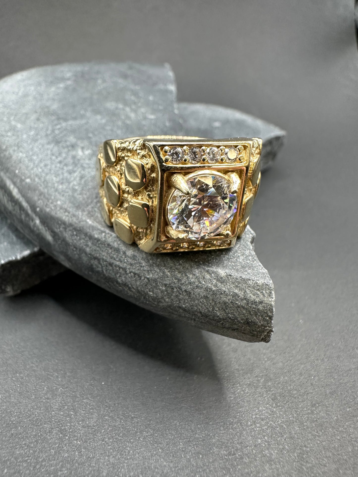 14K Gouden Piet Piet Ring met Zirkonia – Maat 20