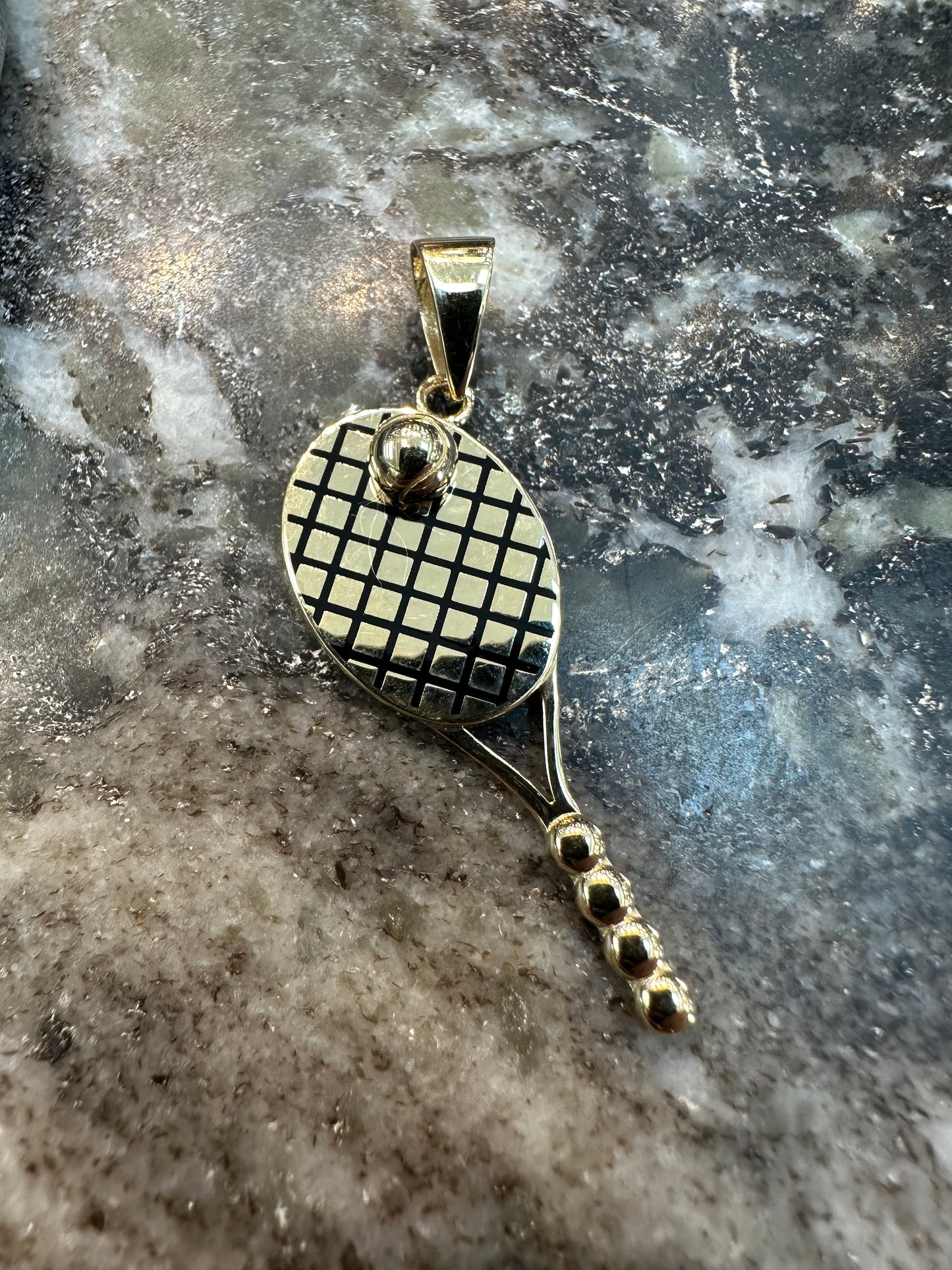14K Gouden Tennis Padel Hanger
