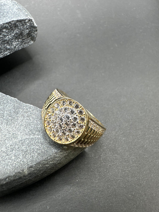14K Gouden Ovale Ring met Zirkonia – Maat 20,5