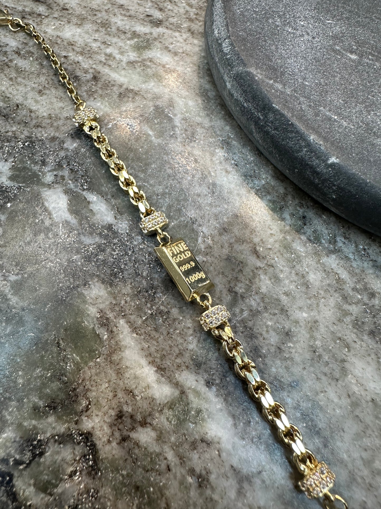 14K Gouden Fine Gold Armband