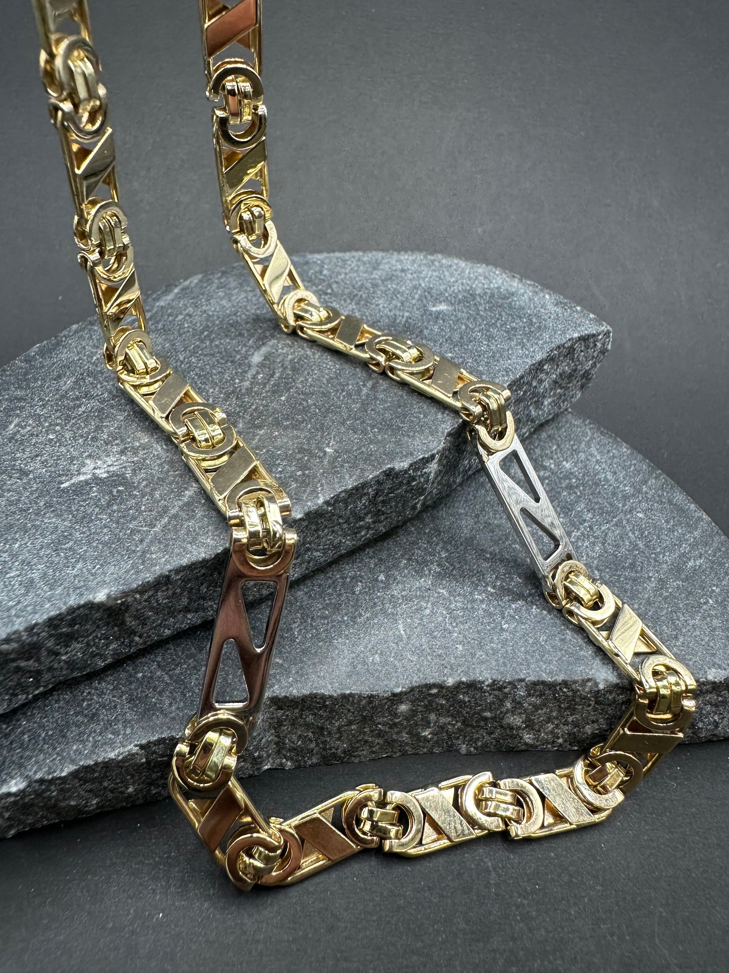 14K Gouden Bicolor Valentino Ketting – 70 cm
