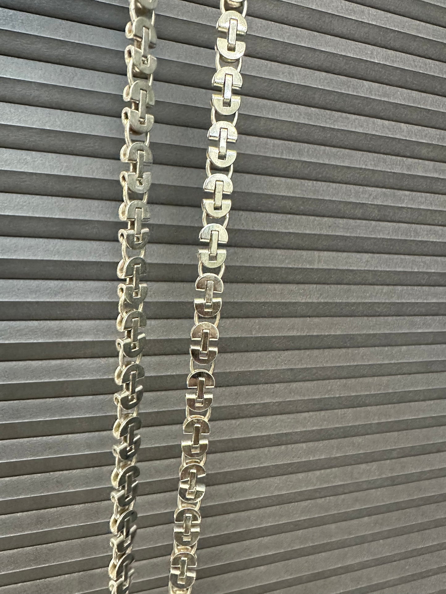 Prachtige 925 Zilveren Massieve Platte Koningsketting – 8 mm | 67 cm