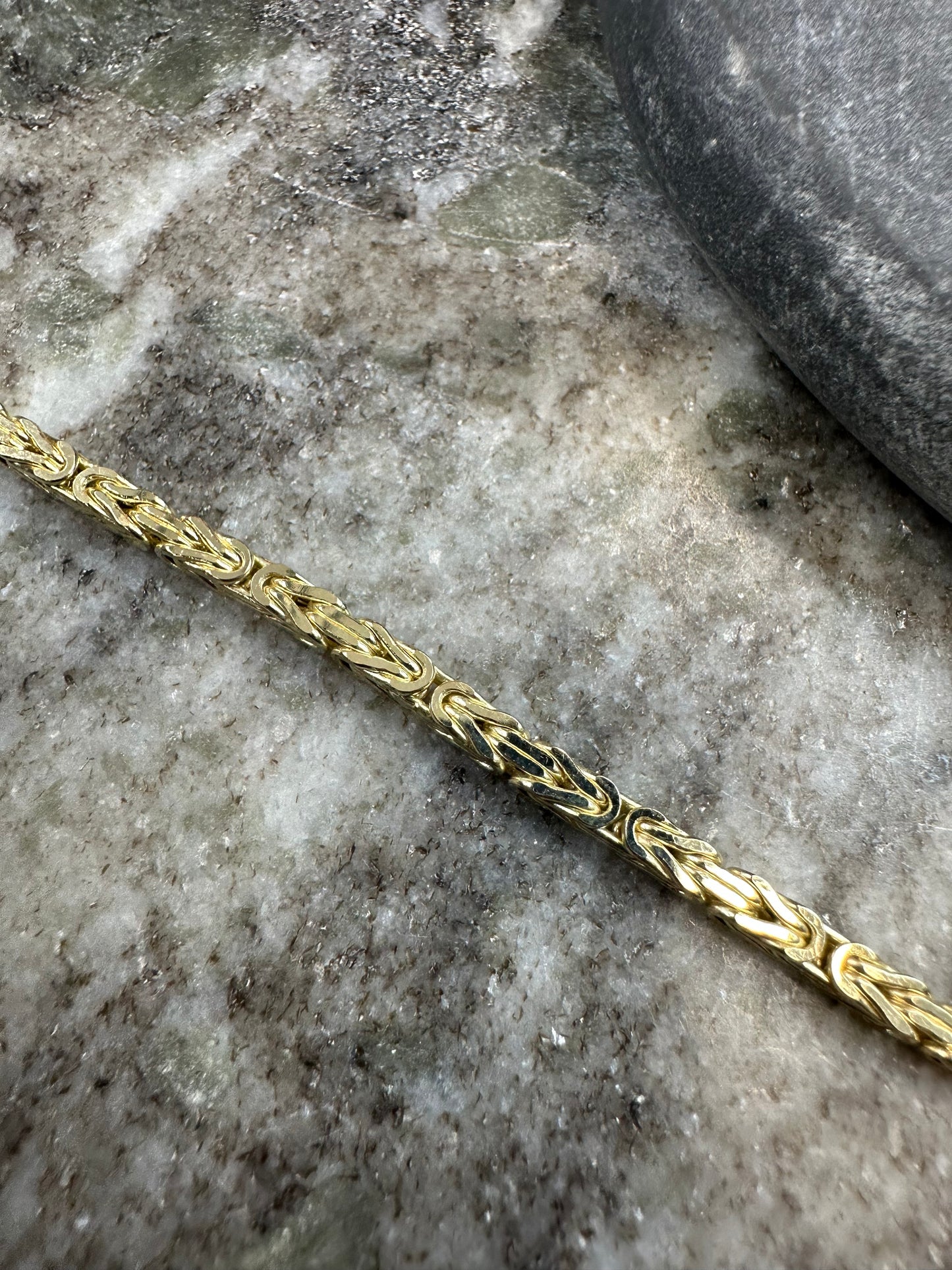 Prachtige 14K Gouden Byzantijnse Koningsarmband – 3 mm Luxe & Tijdloos