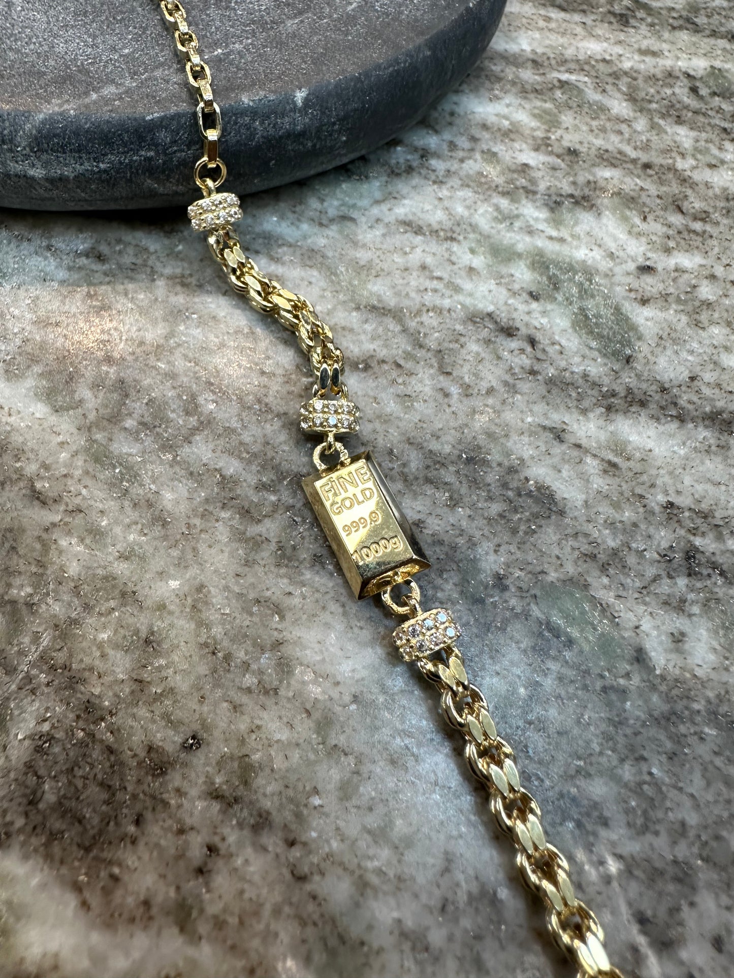 14K Gouden Fine Gold Armband