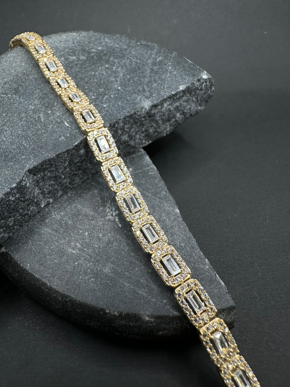 14K Gouden Armband met Zirkonia – 19 cm | 5,8 mm