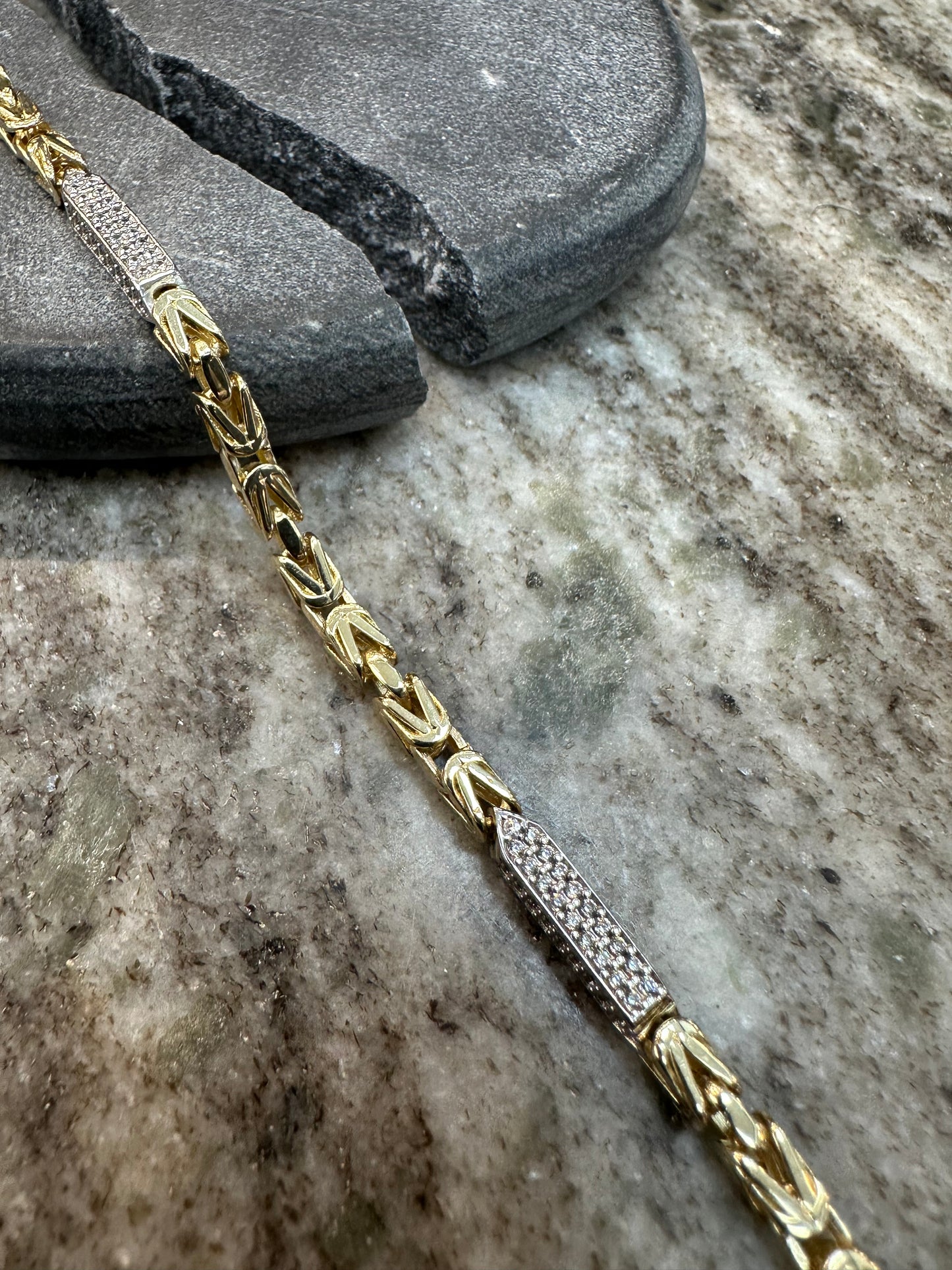 14K Gouden Koningsarmband met Zirkonia – 20,5 cm | 3,2 mm | Luxe & Elegant
