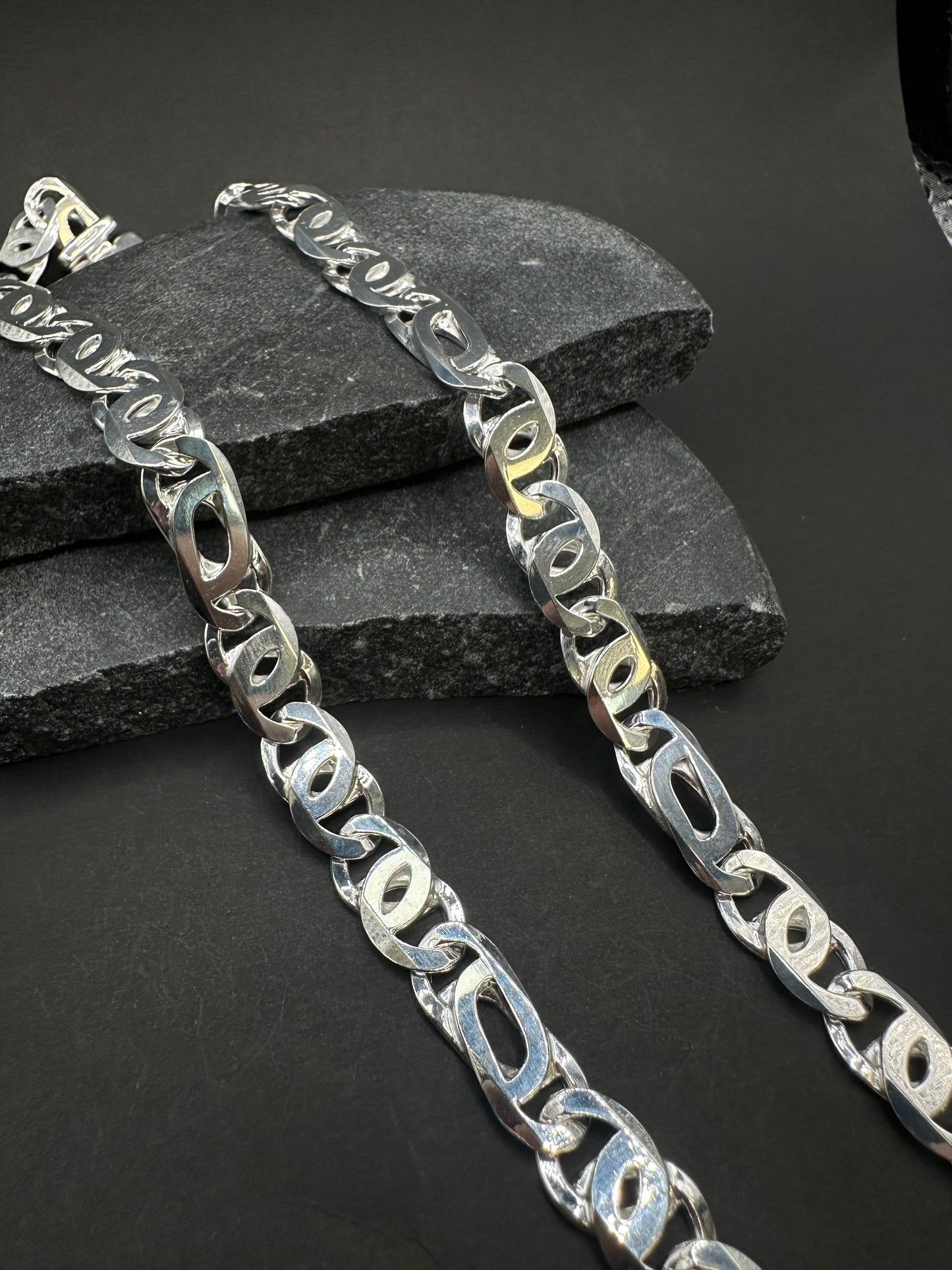 925 Zilveren Massieve Valkenoog Ketting – 70 cm