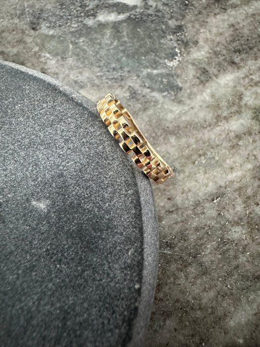 Prachtige 14K Gouden Rollie Ring