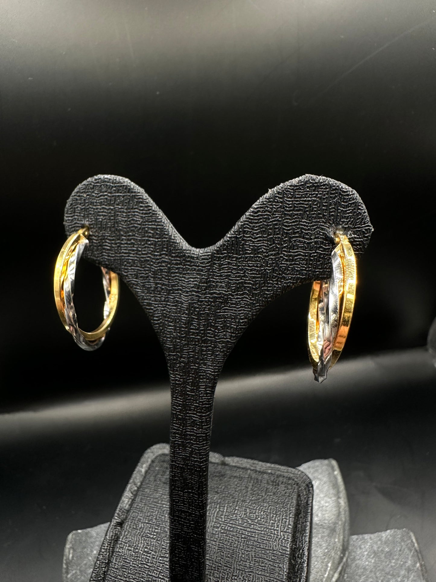 18K Gouden Bicolor Oorbellen – 26,7 mm
