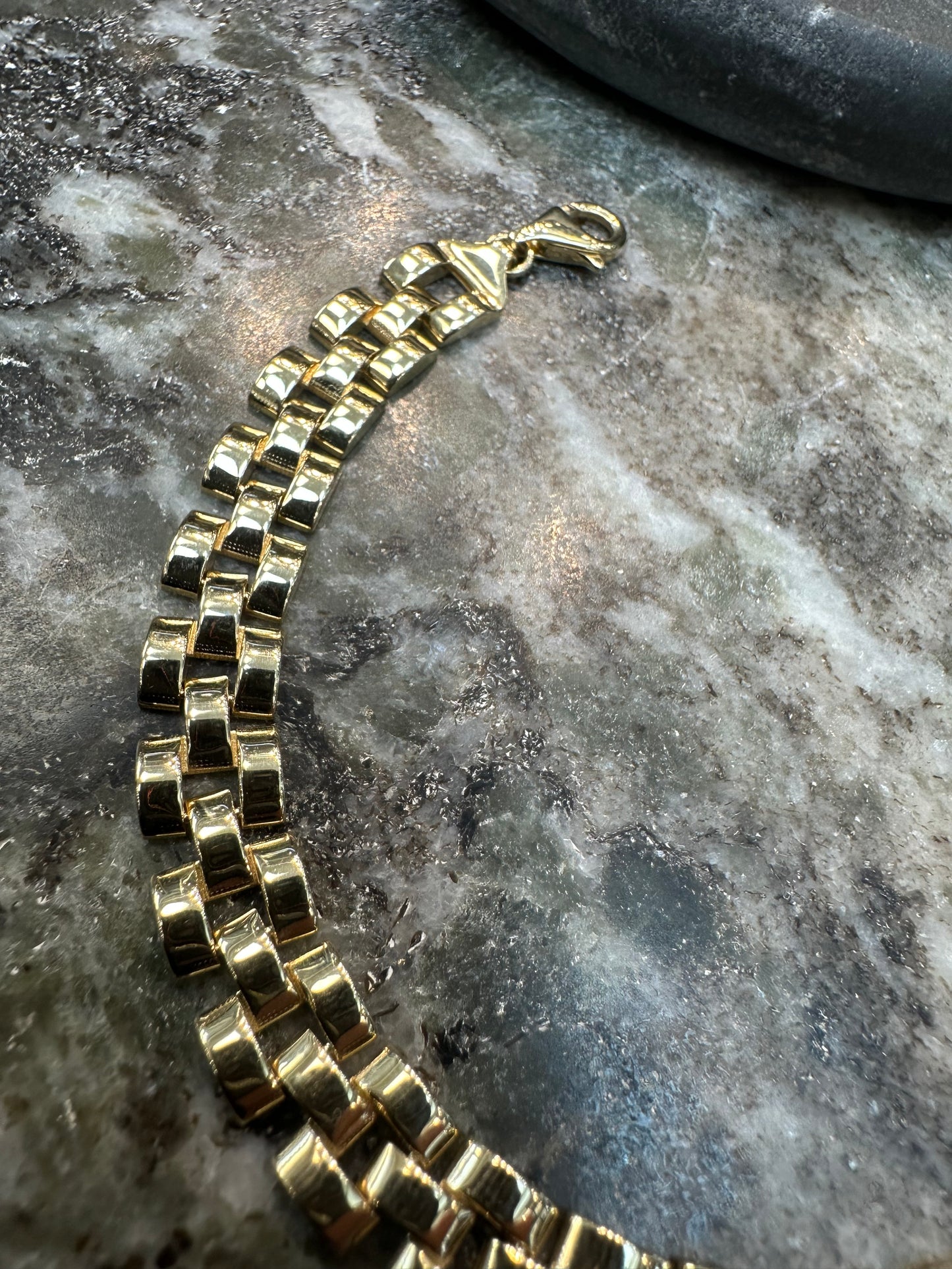 Prachtige 14K Gouden Roleks Armband – 19 cm | 8 mm