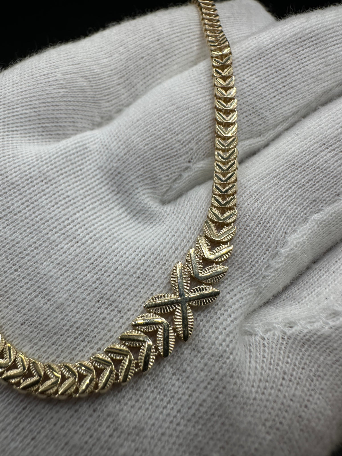 14K Gouden Elegante Armband met Diamond Cut – 19 cm