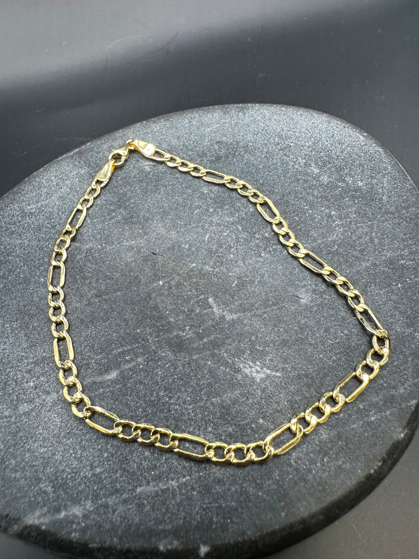 14K Gouden Figaro Armband – 19 cm