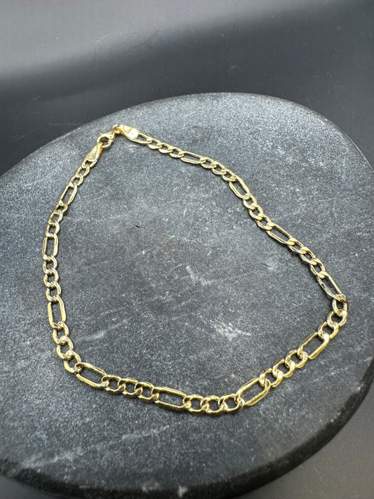 14K Gouden Figaro Armband – 19 cm