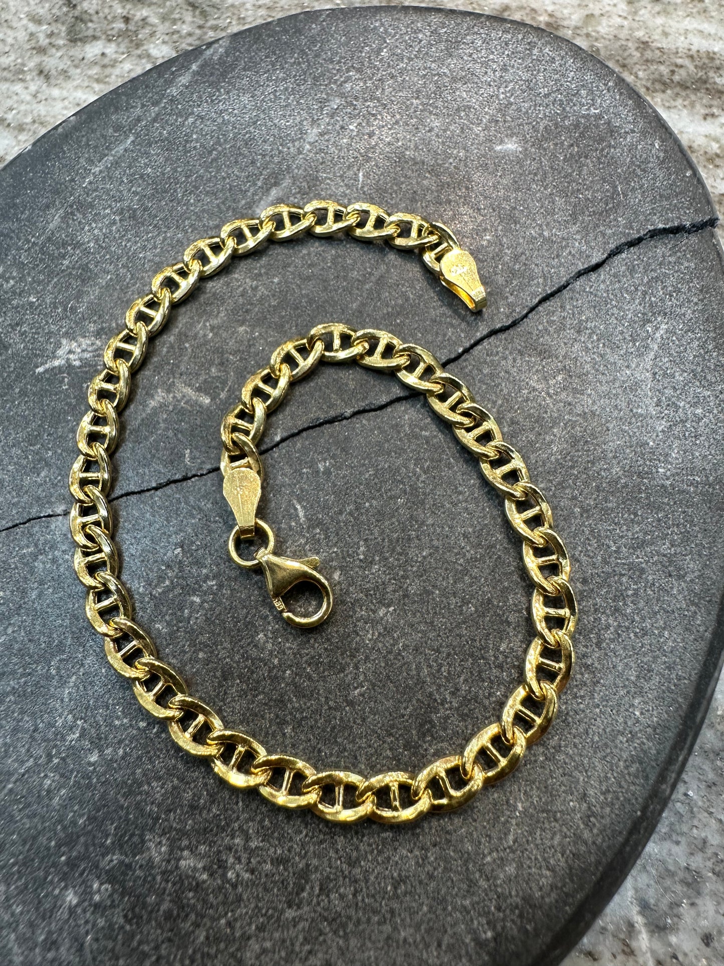 Prachtige 14K Gouden Schakel Armband – 20 cm | 4 mm | Tijdloos & Elegant