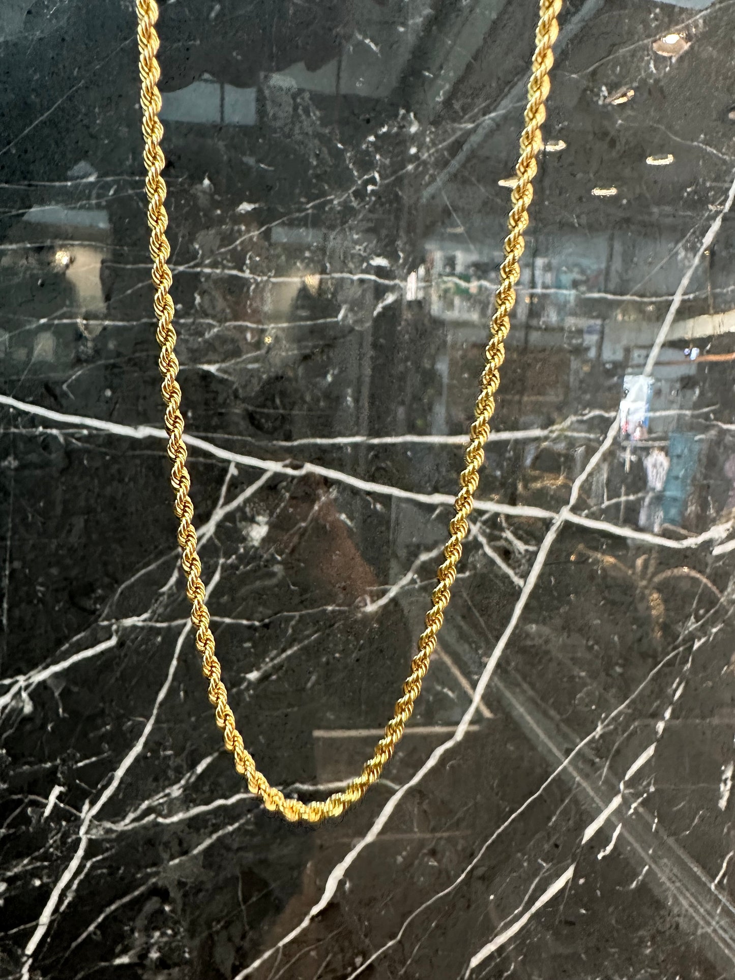 14K Gouden Rope Chain – 2,7 mm | 61 cm – Tijdloze Klasse met Subtiele Glans