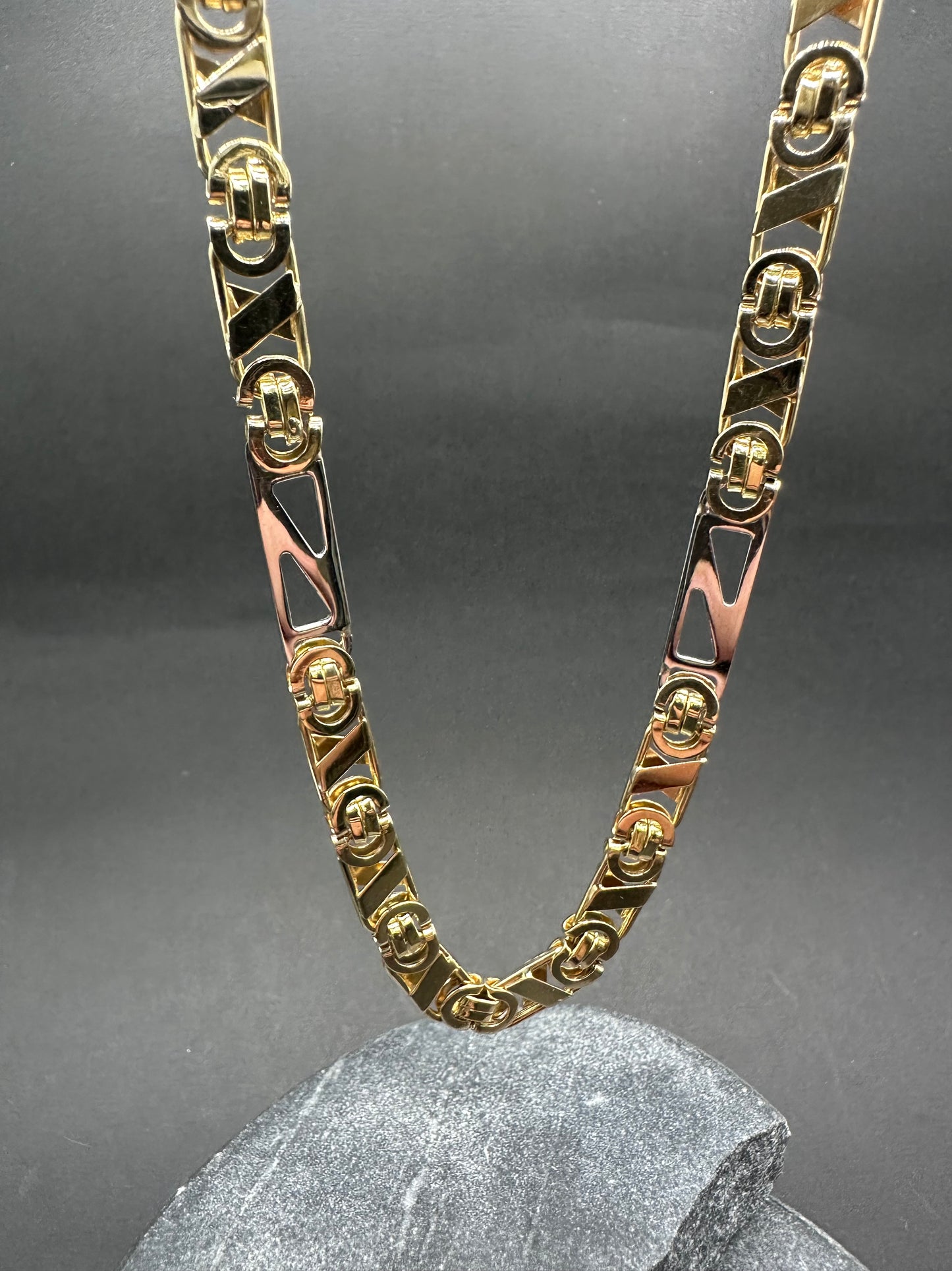14K Gouden Bicolor Valentino Ketting – 70 cm
