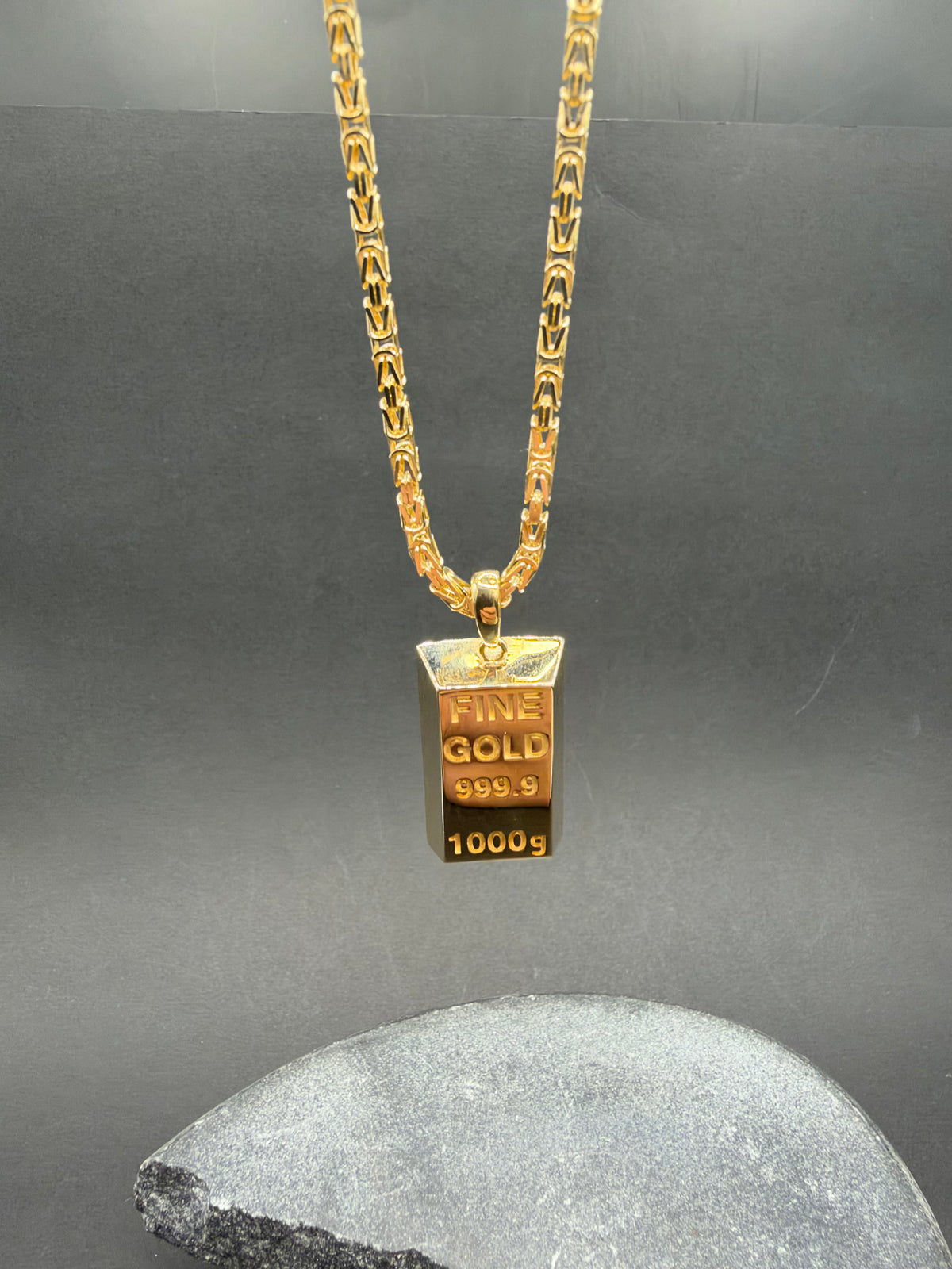 14K Gouden Koningsketting met Fine Gold Hanger – 65 cm – 2,5 mm