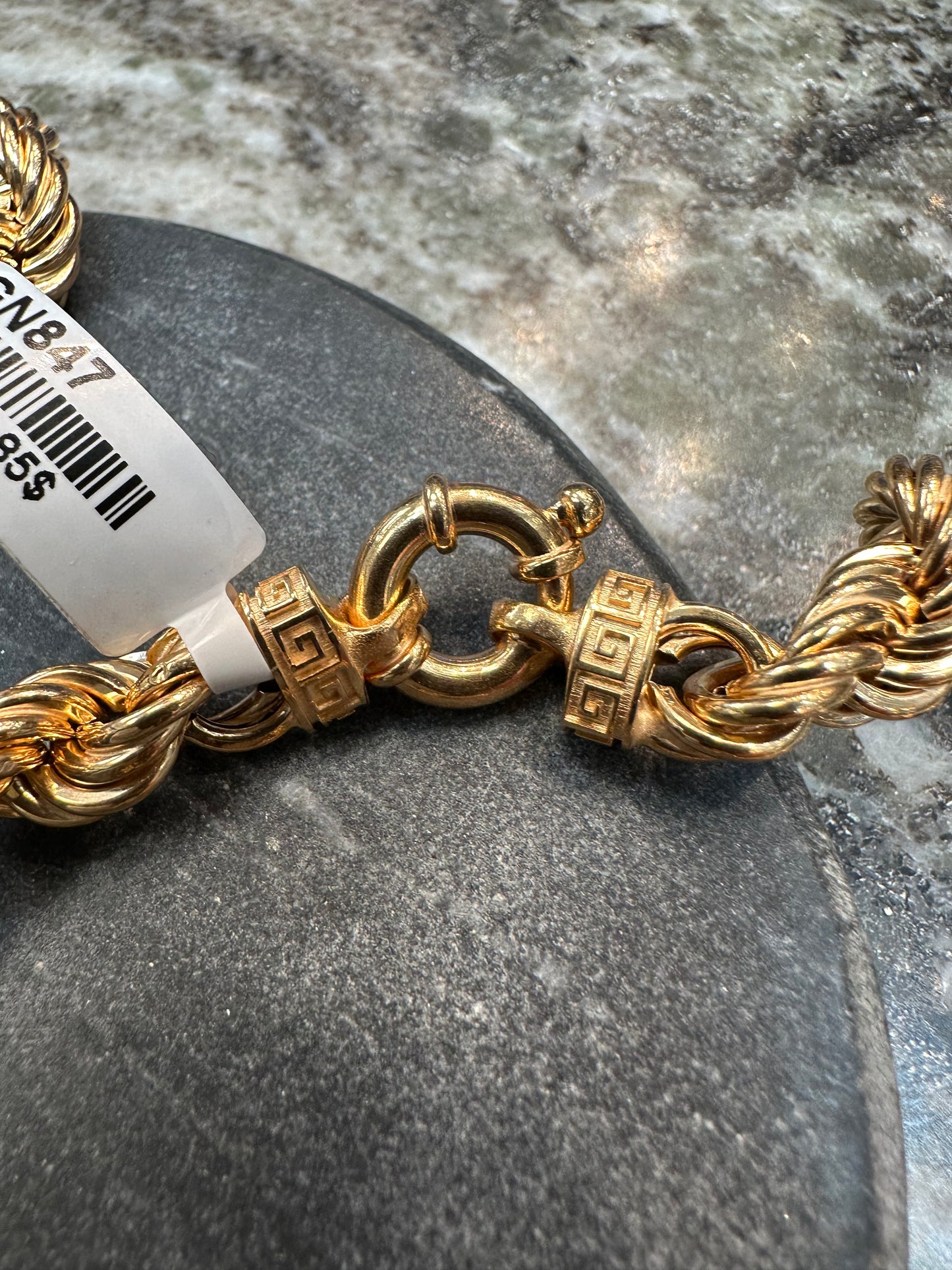 18K Roze Gouden Rope Chain – 62 cm