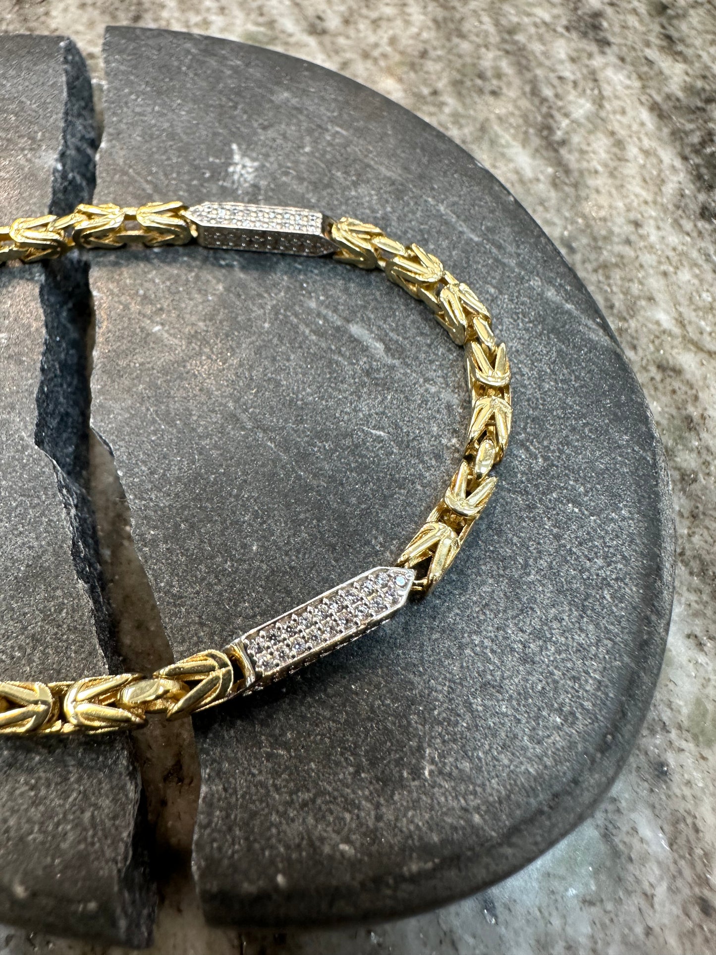 14K Gouden Koningsarmband met Zirkonia – 20,5 cm | 3,2 mm | Luxe & Elegant