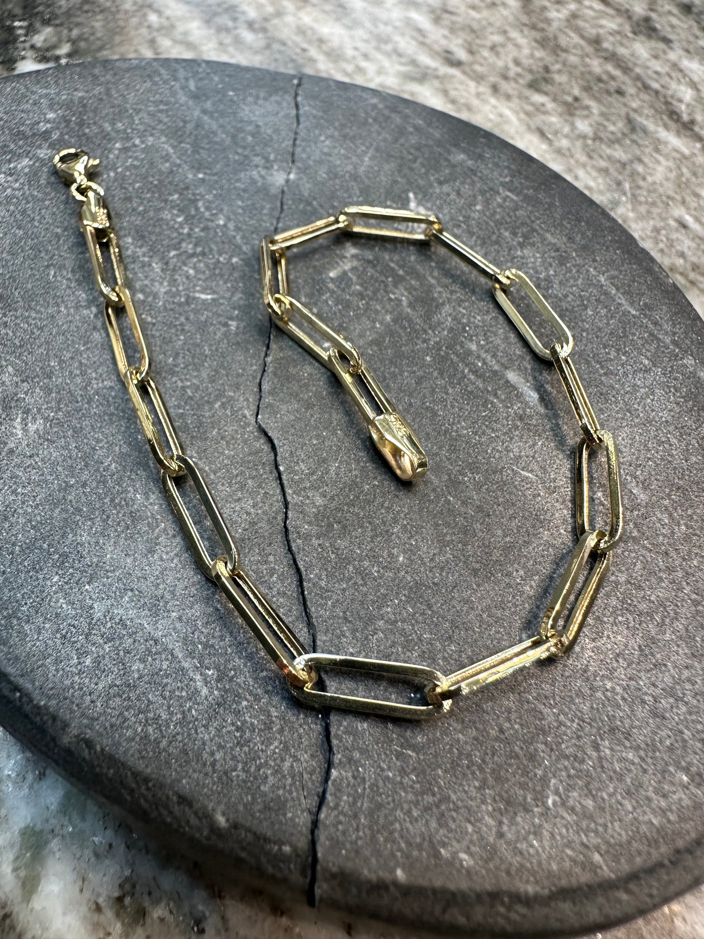 Prachtige 14K Gouden Papierclip Armband – 3,1 mm | Meerdere Lengtes | Unisex & Tijdloos