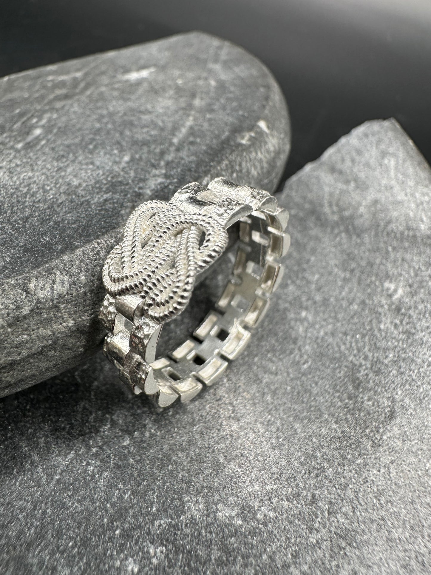 925 Zilveren Rollie-Mattenklopper Ring – Maat 19